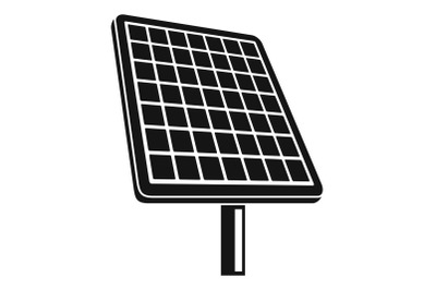 Solar panel icon, simple style