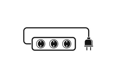 Extension cord icon, simple style