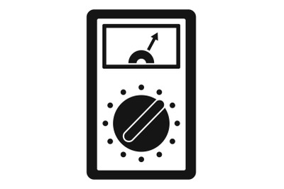 Analog multimeter icon, simple style