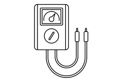 Voltage device tool icon, outline style