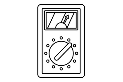 Analog multimeter icon, outline style