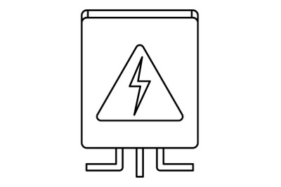 Electrical box icon, outline style