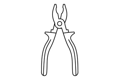 Pliers icon, outline style