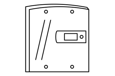 Electric door icon, outline style