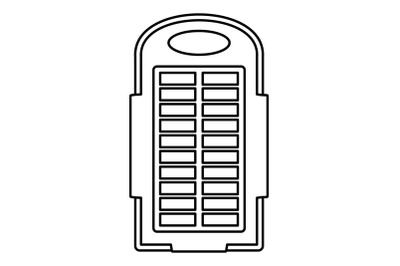 Power bank solar panel icon, outline style