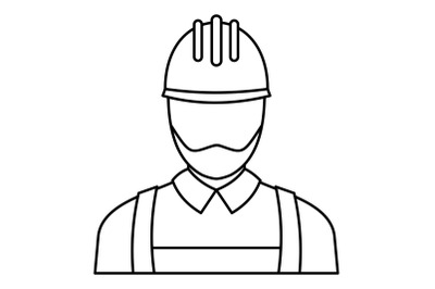 Electric man icon, outline style