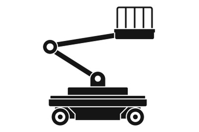 Lift service icon, simple style