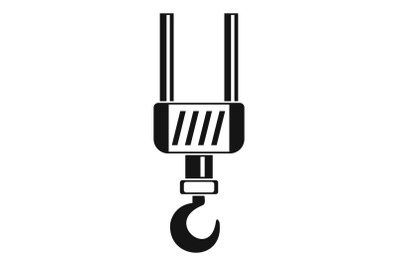 Construction hook icon, simple style