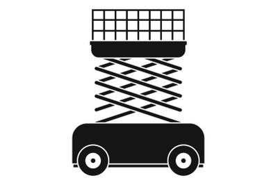 Lift machine icon, simple style