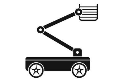 Lift small machine icon, simple style