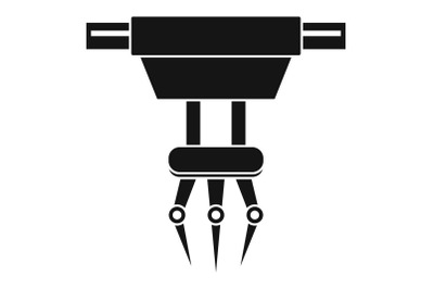 Fork hand crane icon, simple style