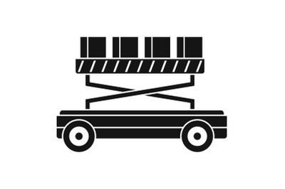 Machine lift box icon, simple style