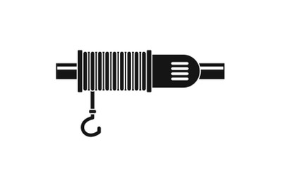 Crane rope icon, simple style