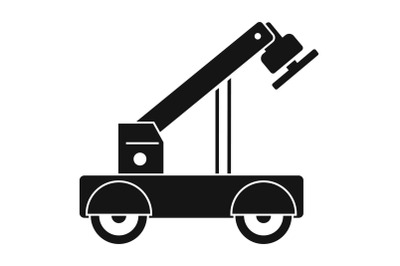 Magnet crane icon, simple style
