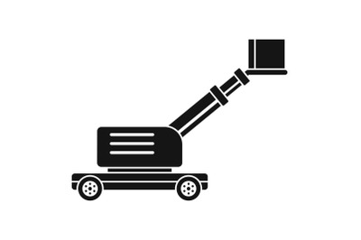 Road crane icon, simple style