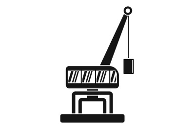 Destroy crane icon, simple style