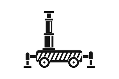 Hydraulic crane icon, simple style