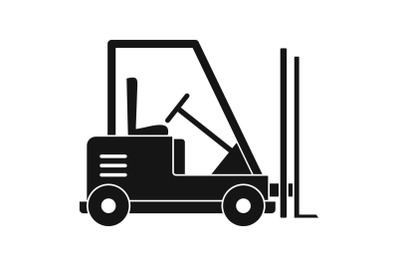Forklift icon, simple style