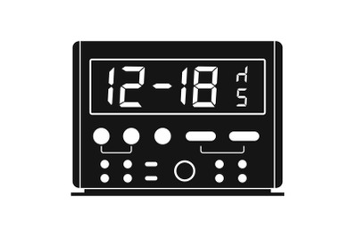 Digital clock icon, simple style
