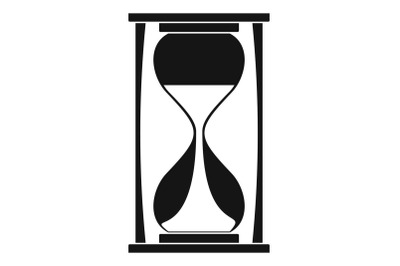 Sand clock icon, simple style