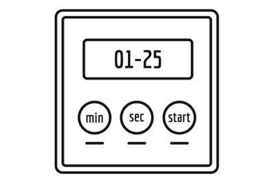 Alarm clock icon, outline style