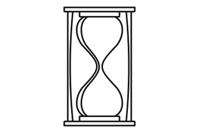 Sand clock icon, outline style