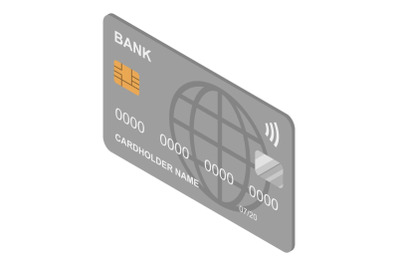 Credit card icon, isometric style