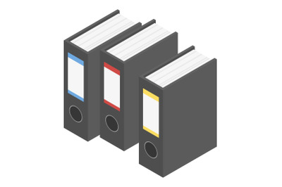 File folder icon, isometric style