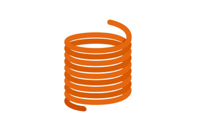 Flexible cable icon, flat style