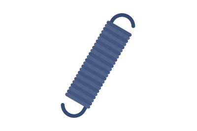 Metal coil icon, flat style