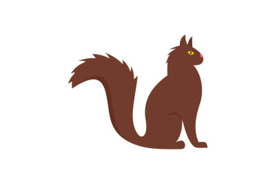 Cat icon, flat style