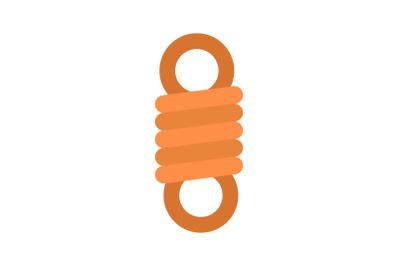 Double spring coil icon, flat style