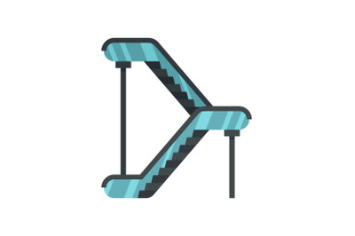 Double escalator icon, flat style