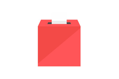 Election box icon, flat style