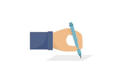 Hand sign at election icon, flat style