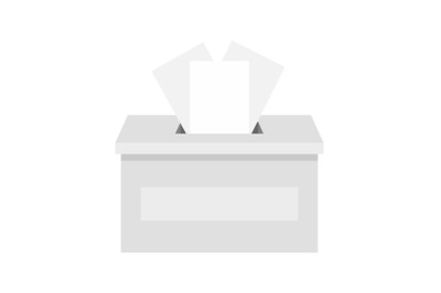 Ballot box icon, flat style
