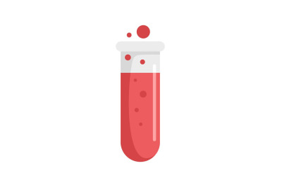 Potion test tube icon, flat style