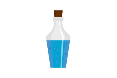 Potion bottle icon, flat style