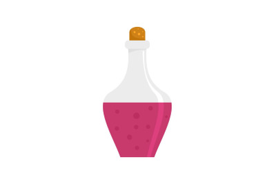 Drink potion icon, flat style