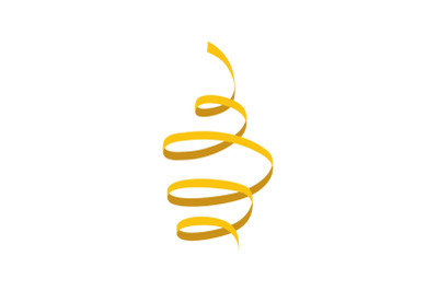 Yellow serpentine icon, flat style
