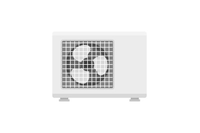Outdoor conditioner fan icon, flat style