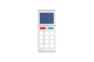 Remote control air conditioner icon, flat style