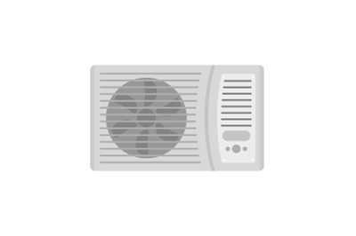 Outdoor air conditioner fan icon, flat style