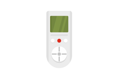 Digital remote control conditioner icon, flat style