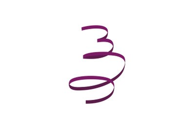 Violet serpentine icon, flat style