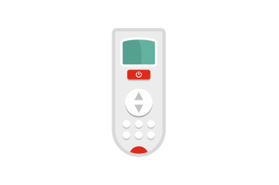 Remote control of conditioner icon, flat style