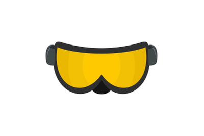 Ski glasses icon, flat style