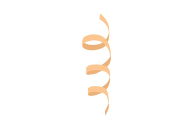 Gold serpentine icon, flat style