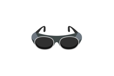Welding glasses icon, flat style