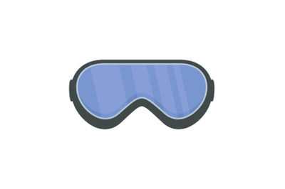 Protect goggles icon, flat style